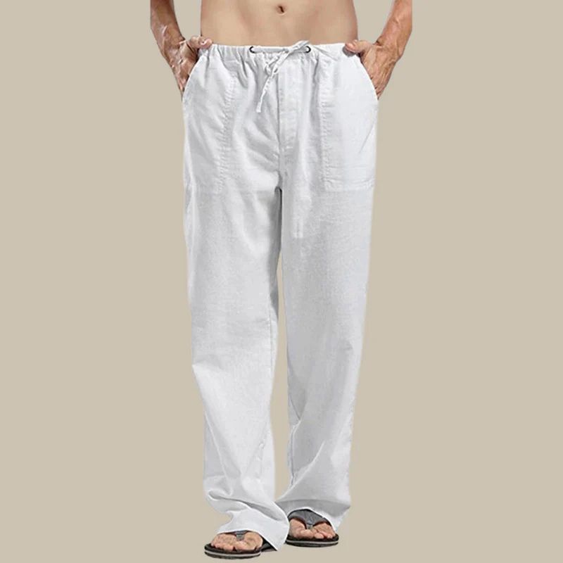 Hugo | Men's Straight-Cut Linen Drawstring Trousers