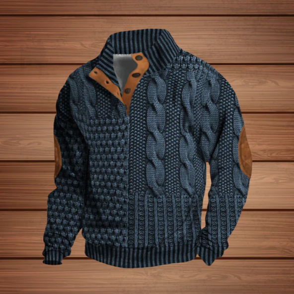 Bruno | Men's Speckled Knit Button Sweater
