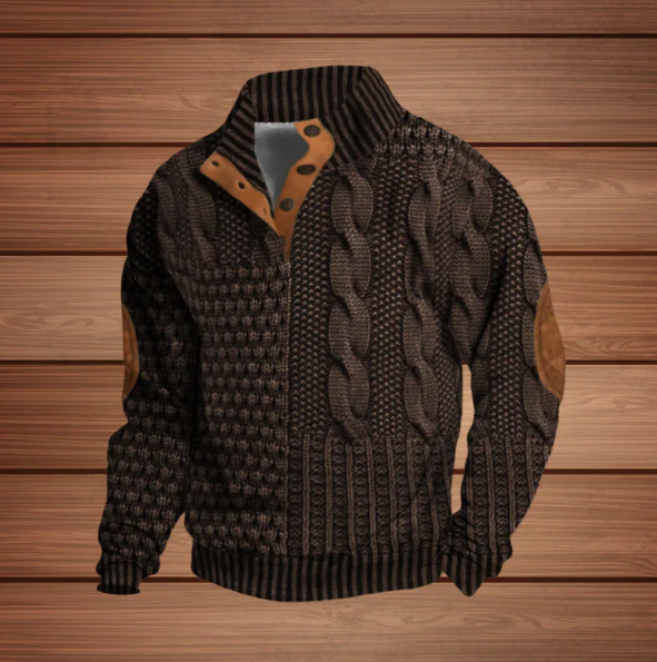 Bruno | Men's Speckled Knit Button Sweater