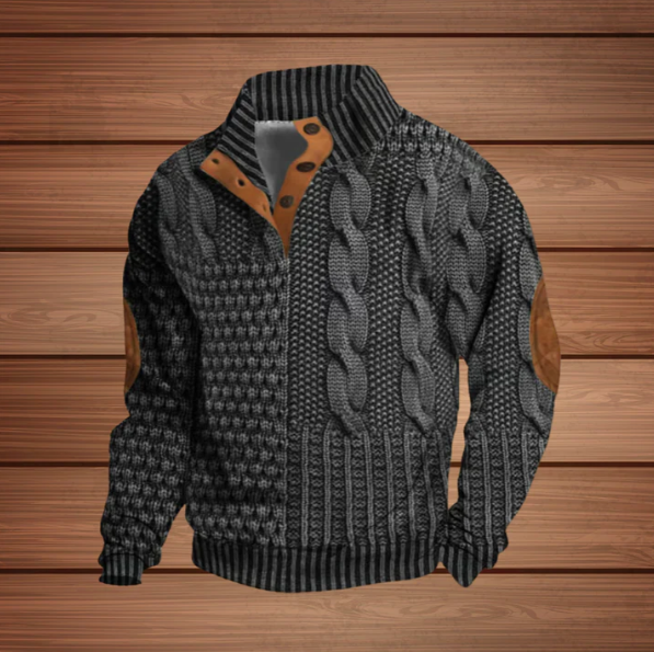 Bruno | Men's Speckled Knit Button Sweater