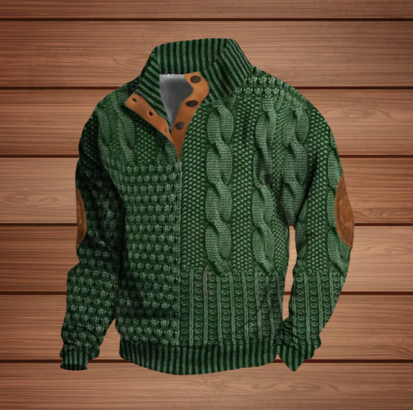 Bruno | Men's Speckled Knit Button Sweater