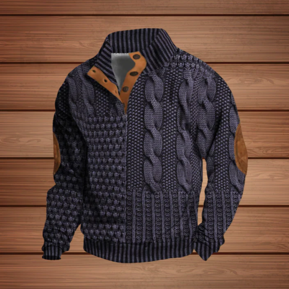 Bruno | Men's Speckled Knit Button Sweater
