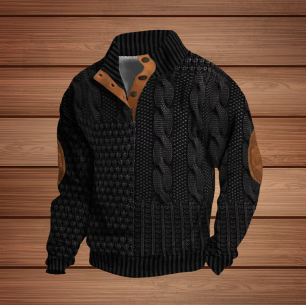 Bruno | Men's Speckled Knit Button Sweater