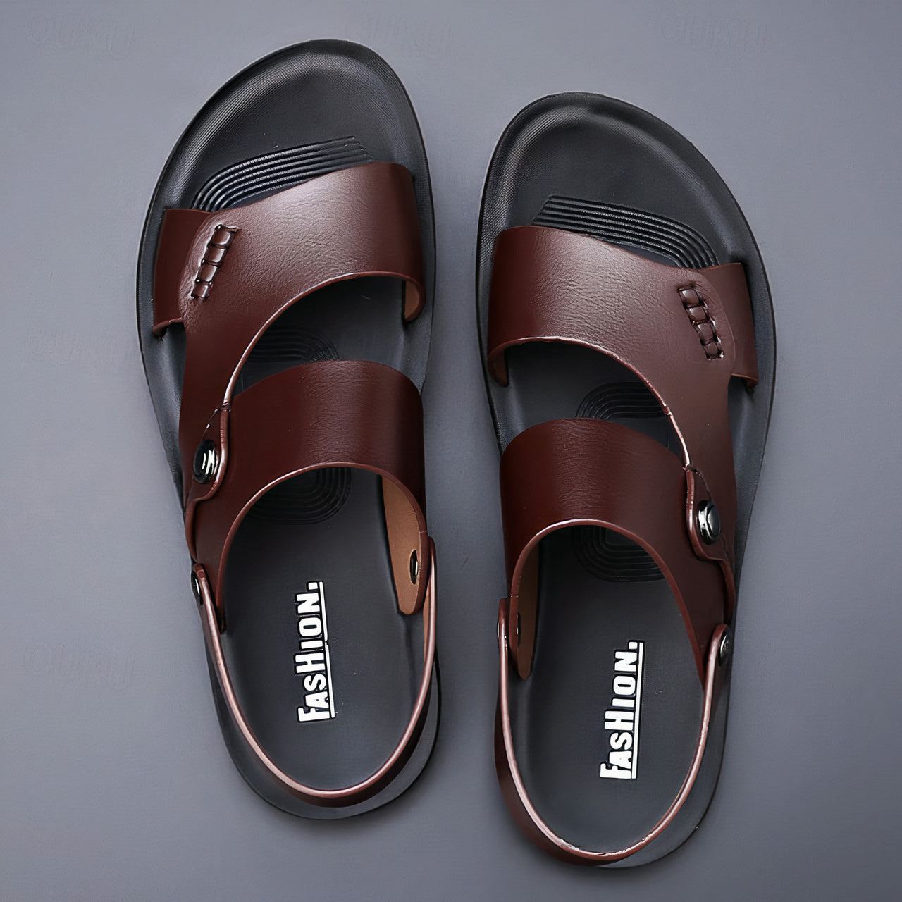 Draco | Men's Adjustable Double-Strap Slide Sandals