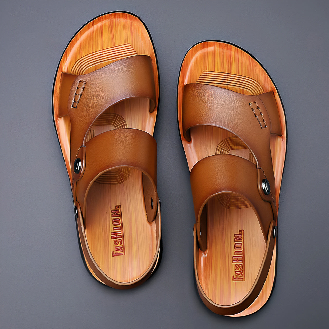 Draco | Men's Adjustable Double-Strap Slide Sandals
