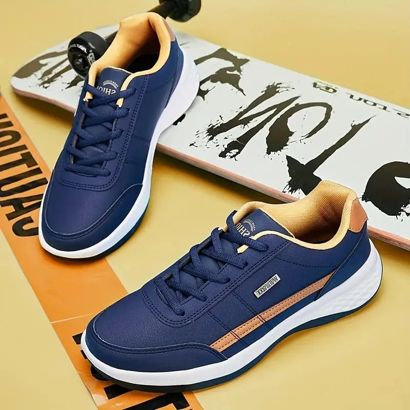 Jojo | Men's Two-Tone Low-Top Synthetic Leather Sneakers