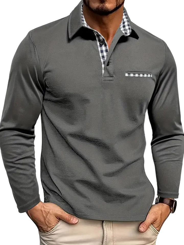 Raymond | Men's Classic Long Sleeve Polo Shirt