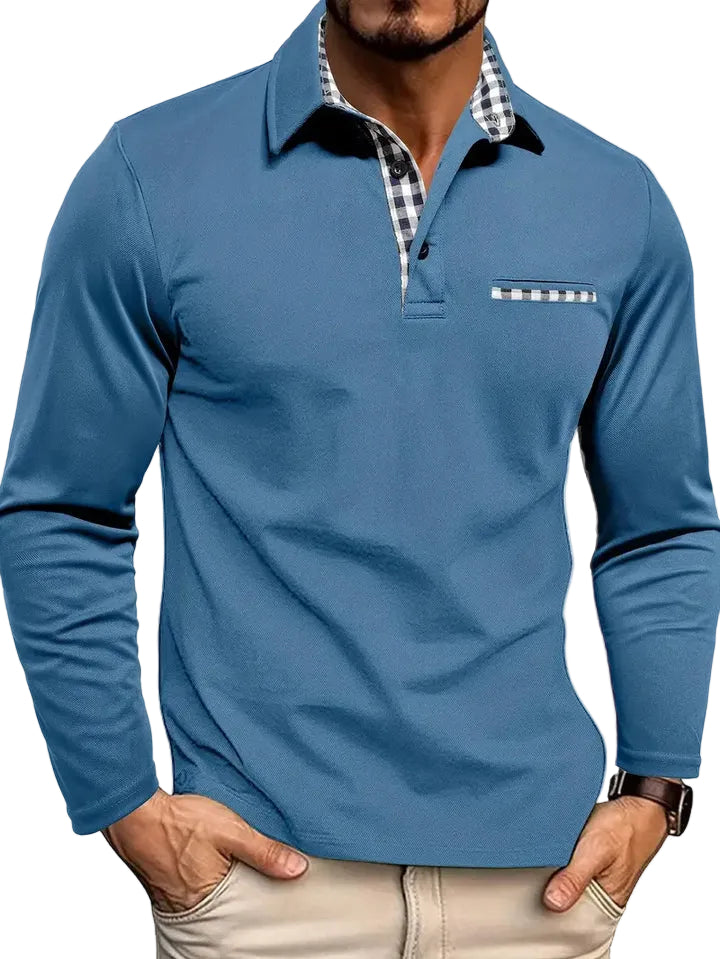 Raymond | Men's Classic Long Sleeve Polo Shirt