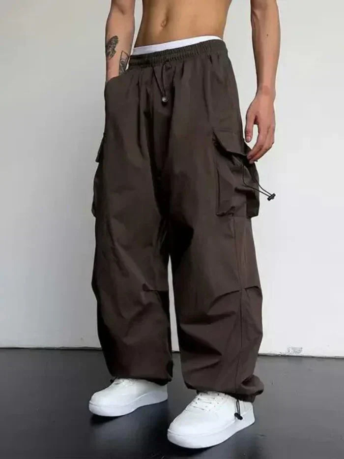 Iggy | Men's Wide Leg Cargo Pants with Elastic Waistband