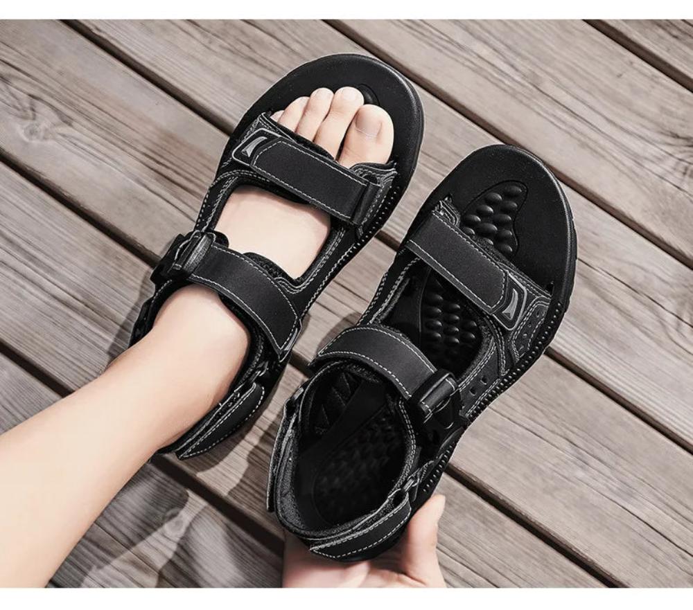 Guy | Men's Hook-and-Loop Open-Toe Summer Sandals