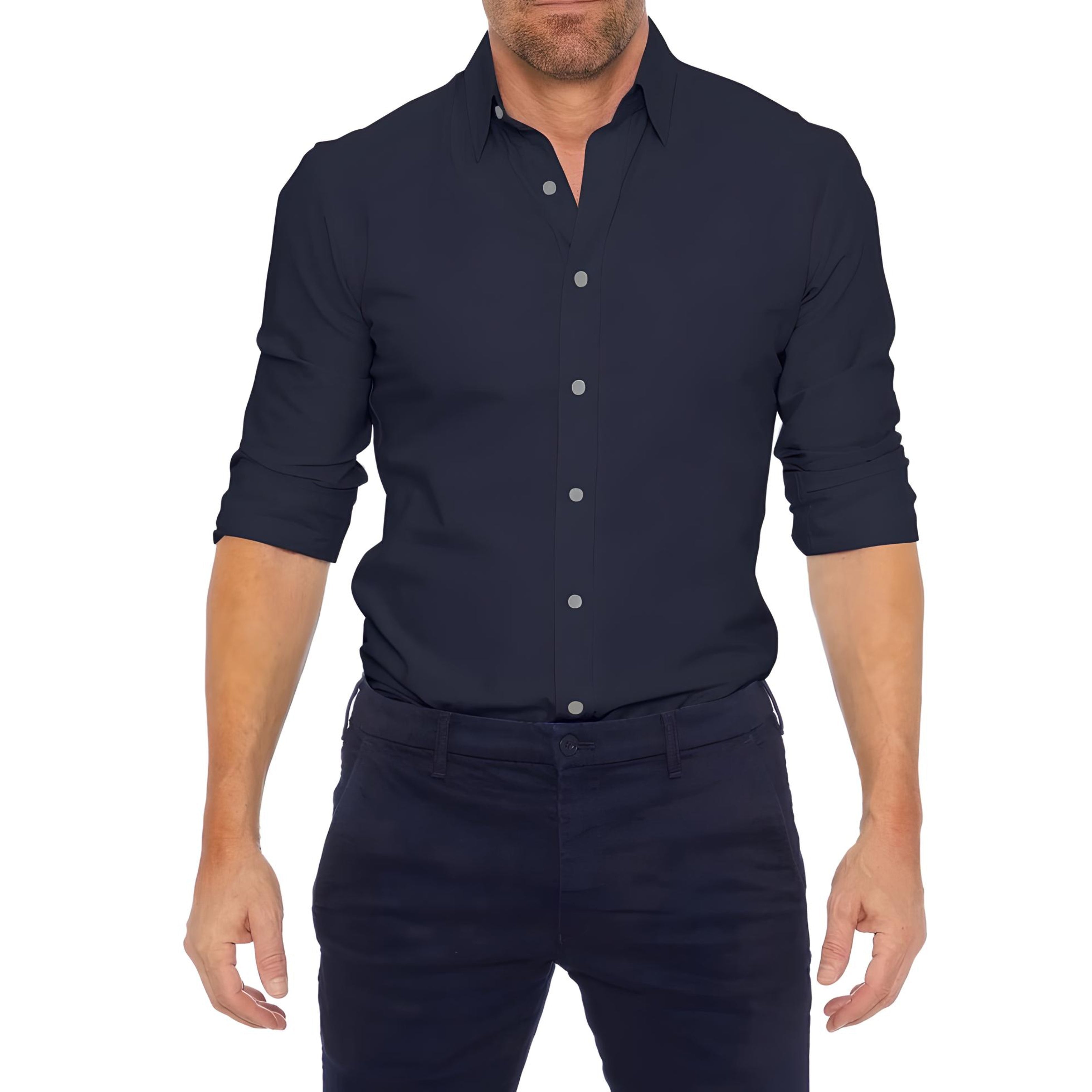 Darel | Men's Classic Long Sleeve Dress Shirt
