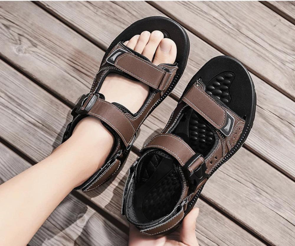 Guy | Men's Hook-and-Loop Open-Toe Summer Sandals