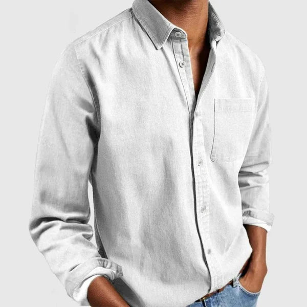 Daniel | Men's Casual Long Sleeve Shirt with Chest Pocket