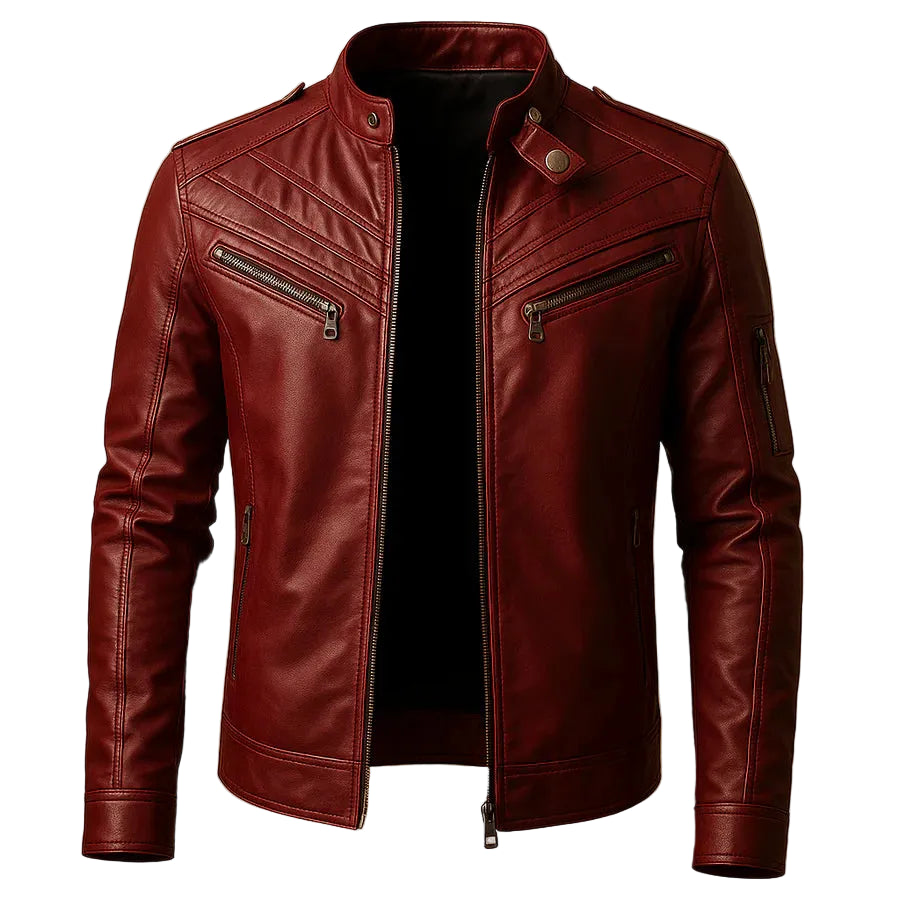 Drake | Men's Biker Jacket with Quilted Shoulders