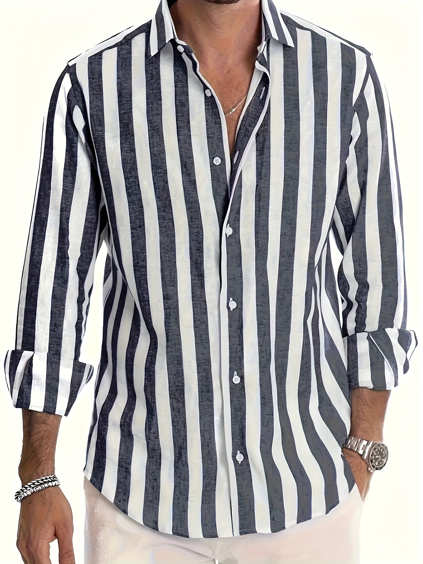 Frasier | Striped Long Sleeve Men’s Shirt