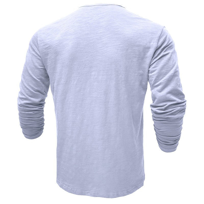 Kieran | Men's Long Sleeve Button Placket T-Shirt