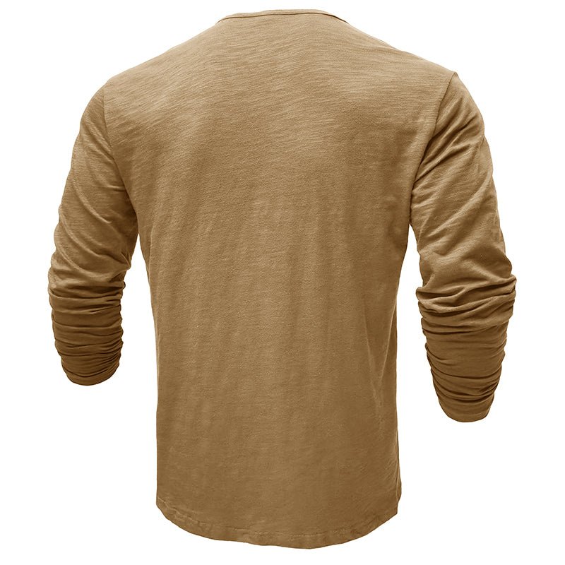 Kieran | Men's Long Sleeve Button Placket T-Shirt