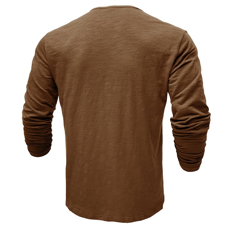 Kieran | Men's Long Sleeve Button Placket T-Shirt