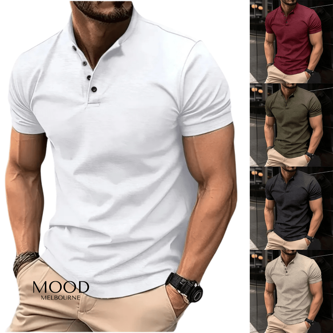 Martin | Men's Short Sleeve Henley Shirt