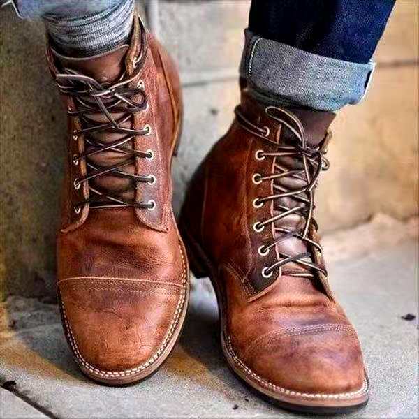 Liam | Men's Lace-Up Leather Ankle Boots
