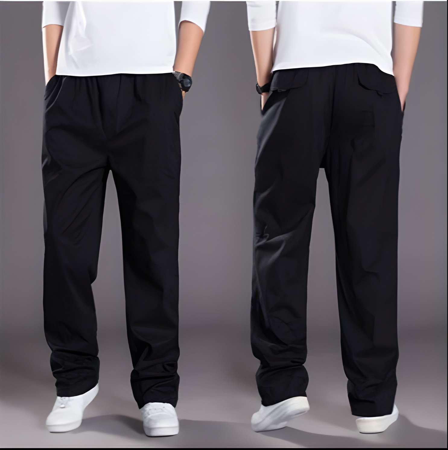 Arthur |  Men's Casual Elastic Waist Cargo Pants with Pockets