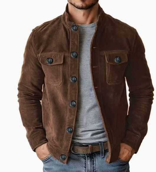 Erick | Men's Cotton Stand Collar Casual Button Jacket
