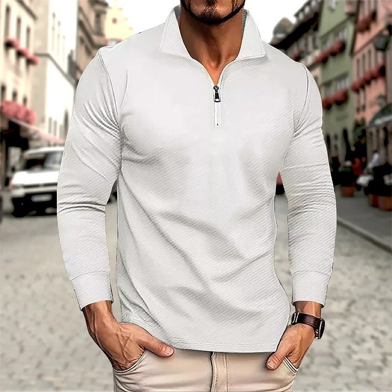 Trevor | Men's Quarter-Zip Mock Neck Sweater