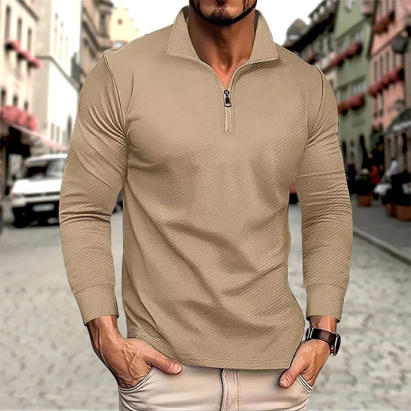 Trevor | Men's Quarter-Zip Mock Neck Sweater