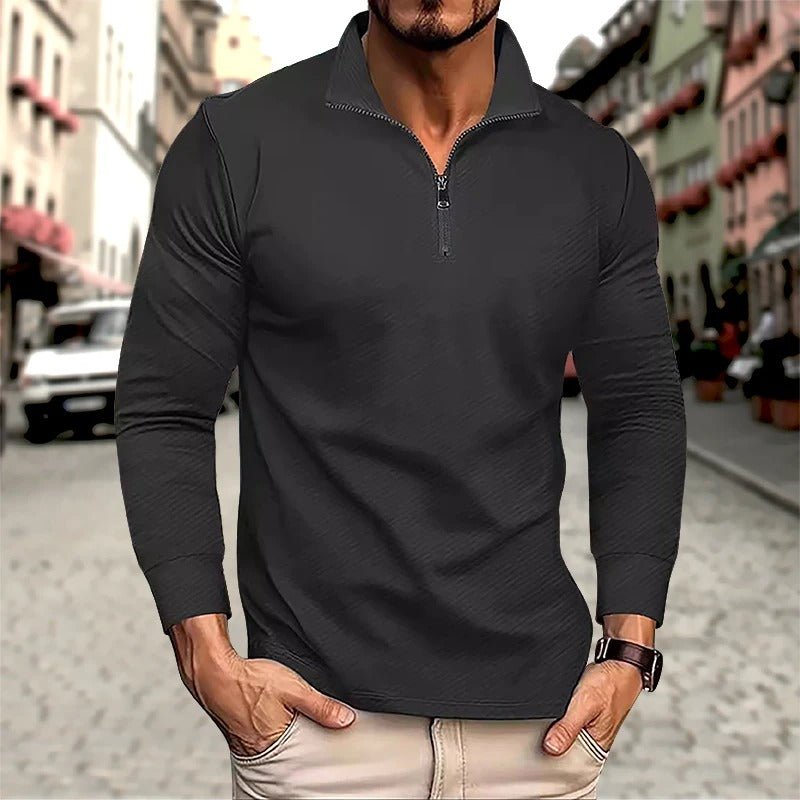 Trevor | Men's Quarter-Zip Mock Neck Sweater