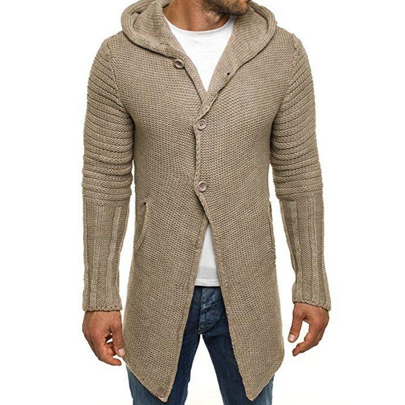 Sherwin | Men's Long-Length Hooded Knit Cardigan