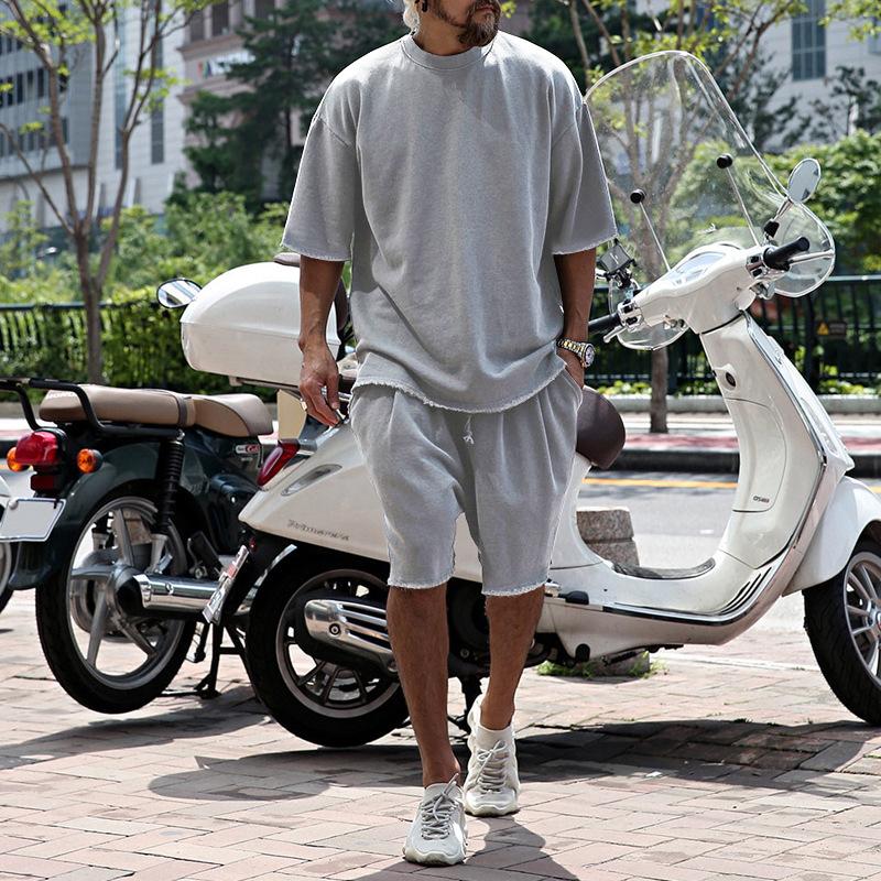 Kenji | Men's Loose Fit Cotton Tee & Shorts Set