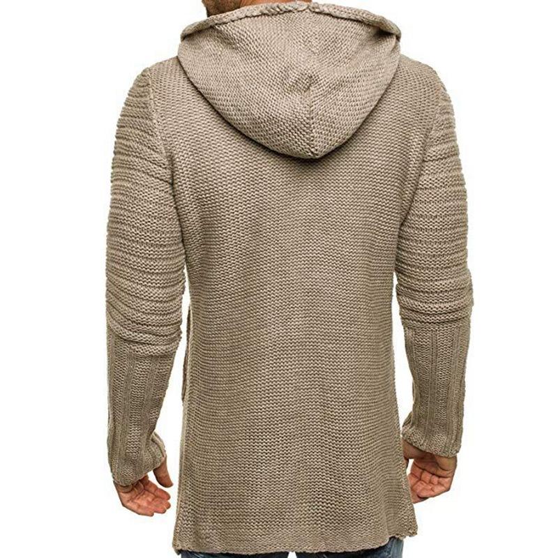 Sherwin | Men's Long-Length Hooded Knit Cardigan
