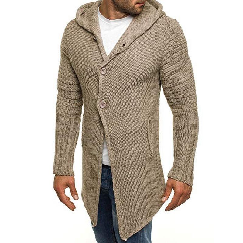 Sherwin | Men's Long-Length Hooded Knit Cardigan