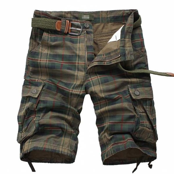 Banks | Men's Plaid Cargo Shorts with Adjustable Belt