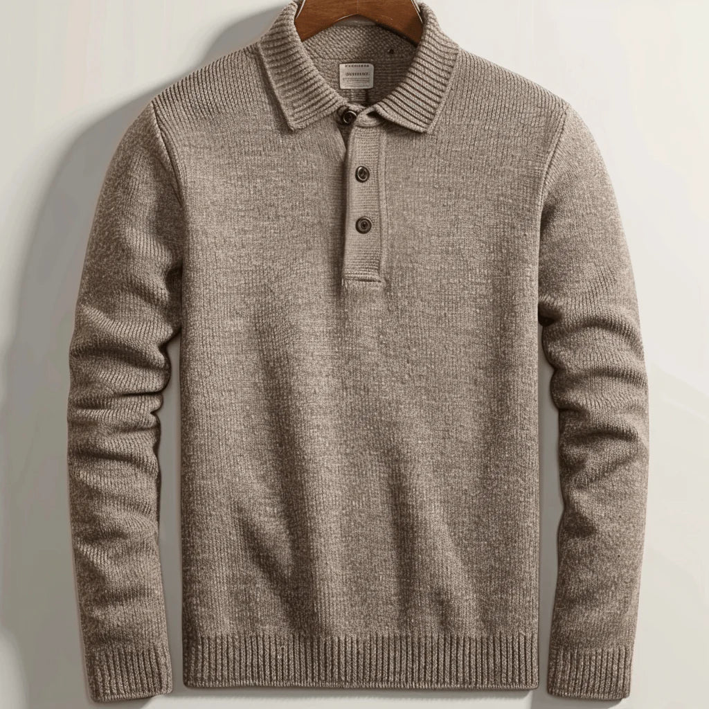 Horace | Men's Casual Long Sleeve Knit Polo Sweater