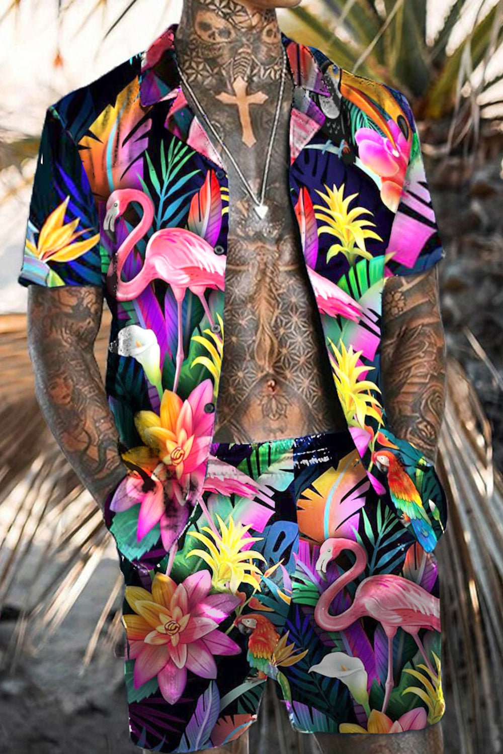 Collin | Men's Summer Beach Shirt & Shorts Set