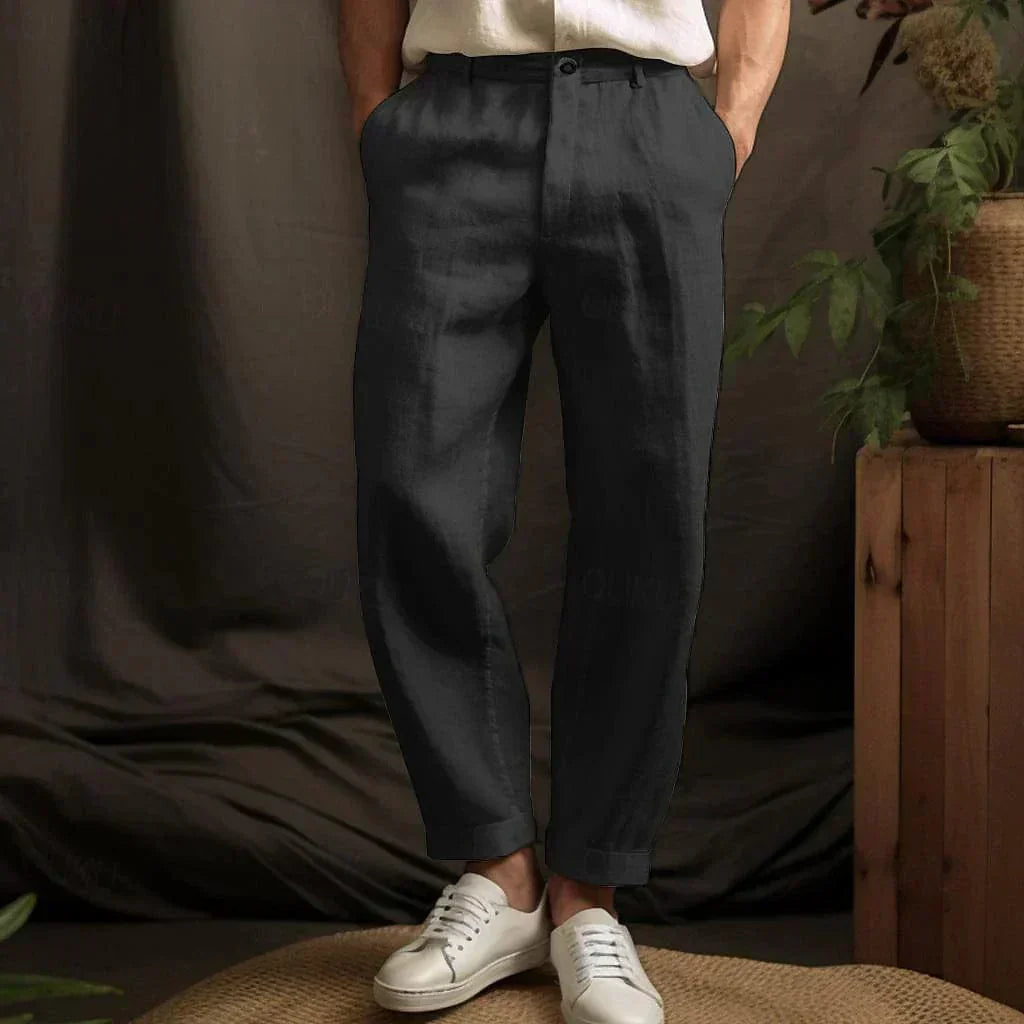 Lee | Men's Casual Linen Drawstring Trousers