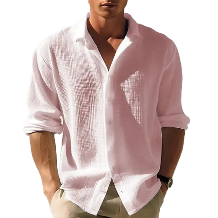 Maxwell | Men's Casual Long Sleeve Waffle Shirt