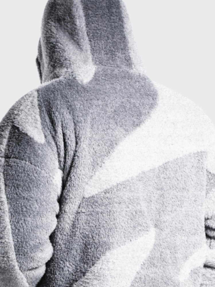 Ezra | Men's Abstract Print Fleece Jacket with Hood