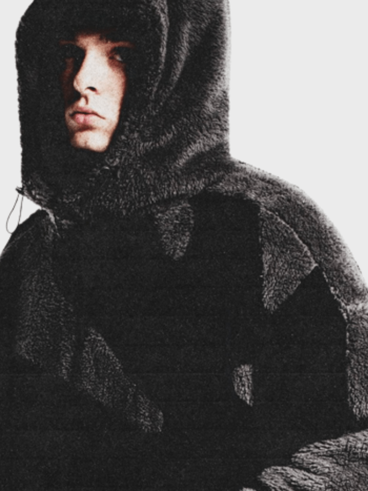 Ezra | Men's Abstract Print Fleece Jacket with Hood