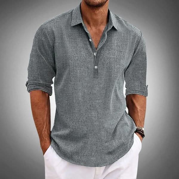 Henry | Men’s Cotton Linen Henley Shirt
