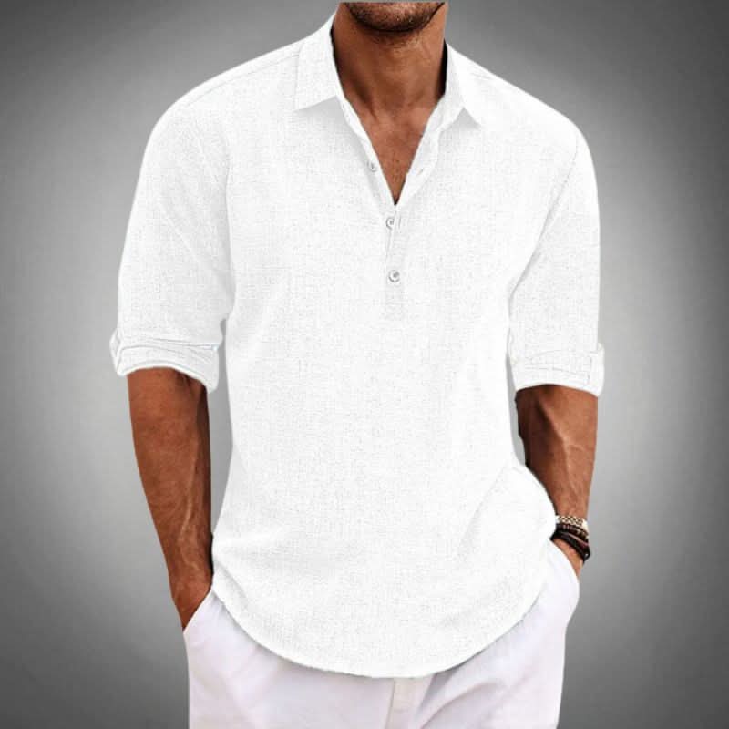 Henry | Men’s Cotton Linen Henley Shirt