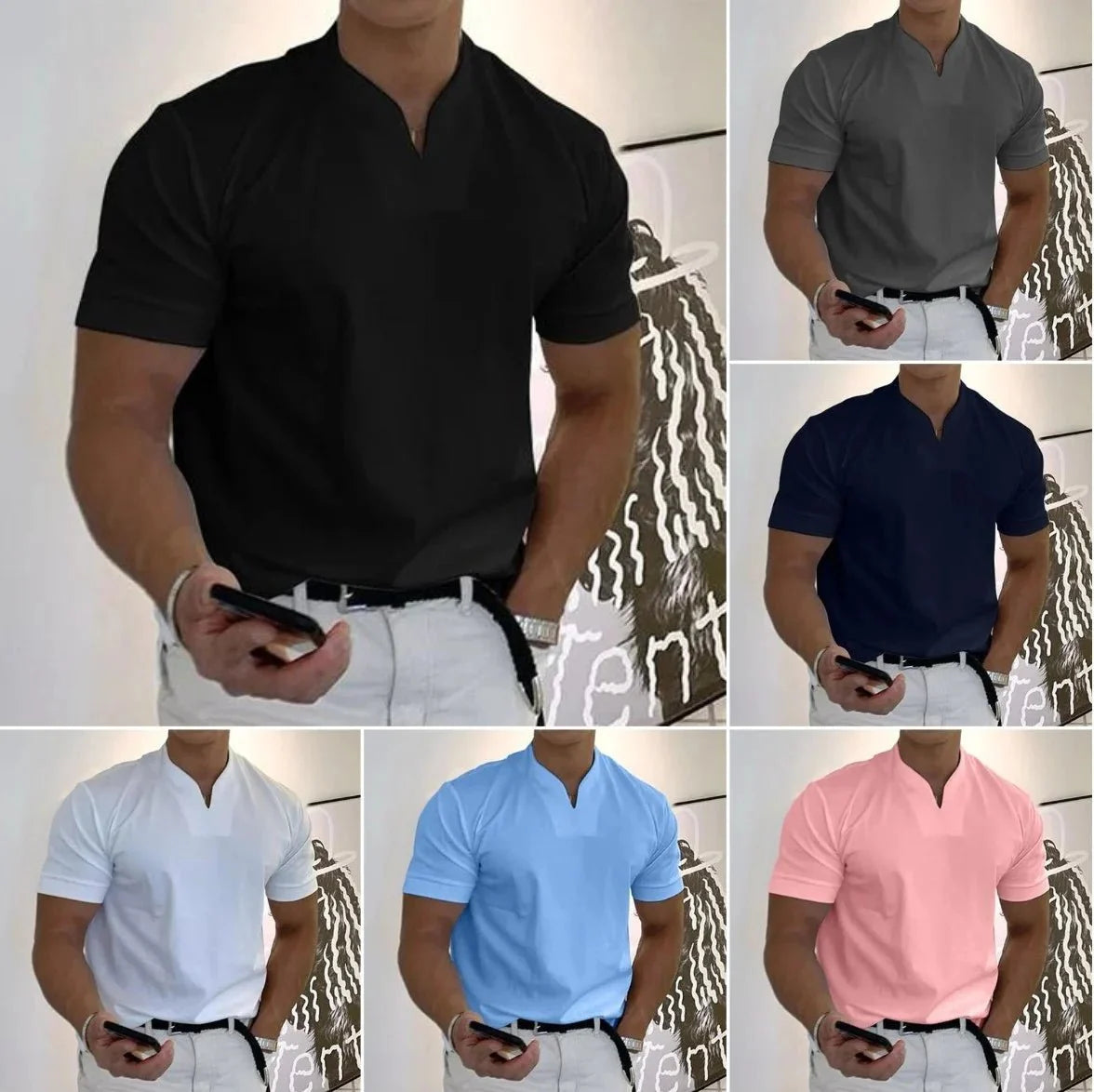 Edgar | Men's V-Neck Quick-Dry Performance T-Shirt