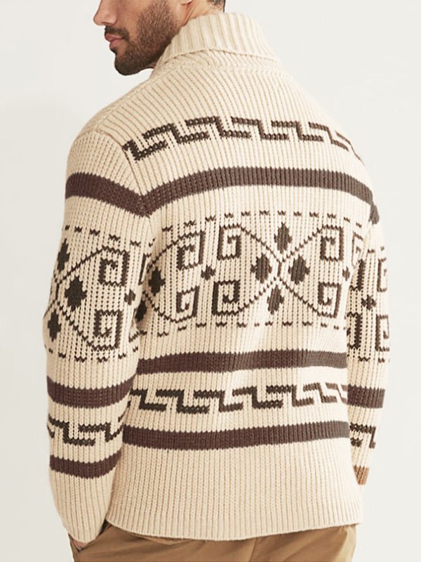 Ephraim | Men's Jacquard Knit Zip Cardigan