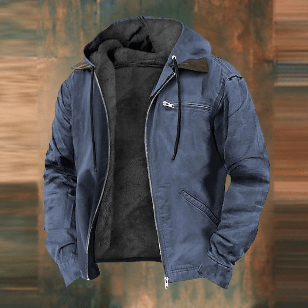 Mateo |  Men's Vintage Fleece Hooded Jacket