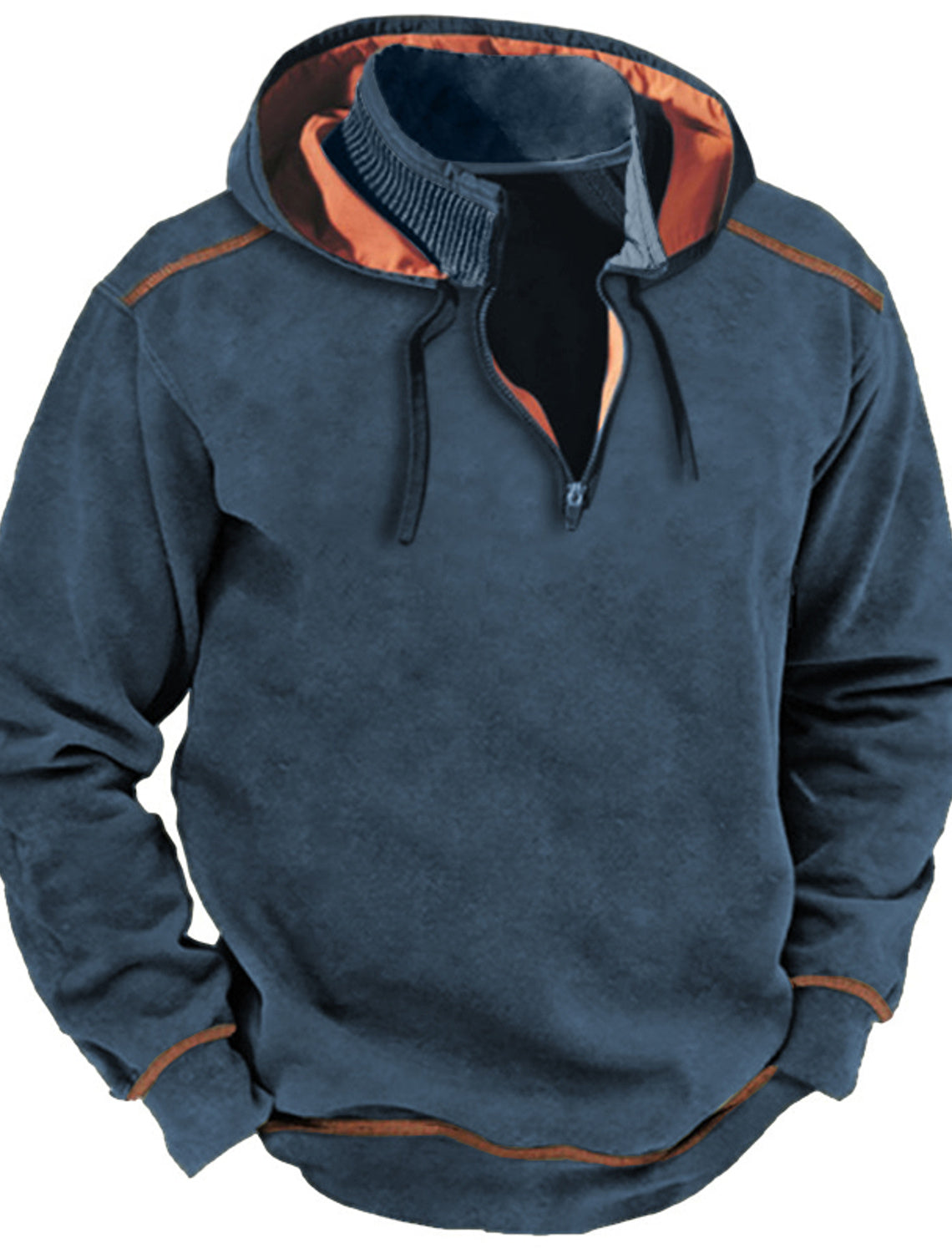 Albie | Men's Half-Zip Stand Collar Pullover Hoodie