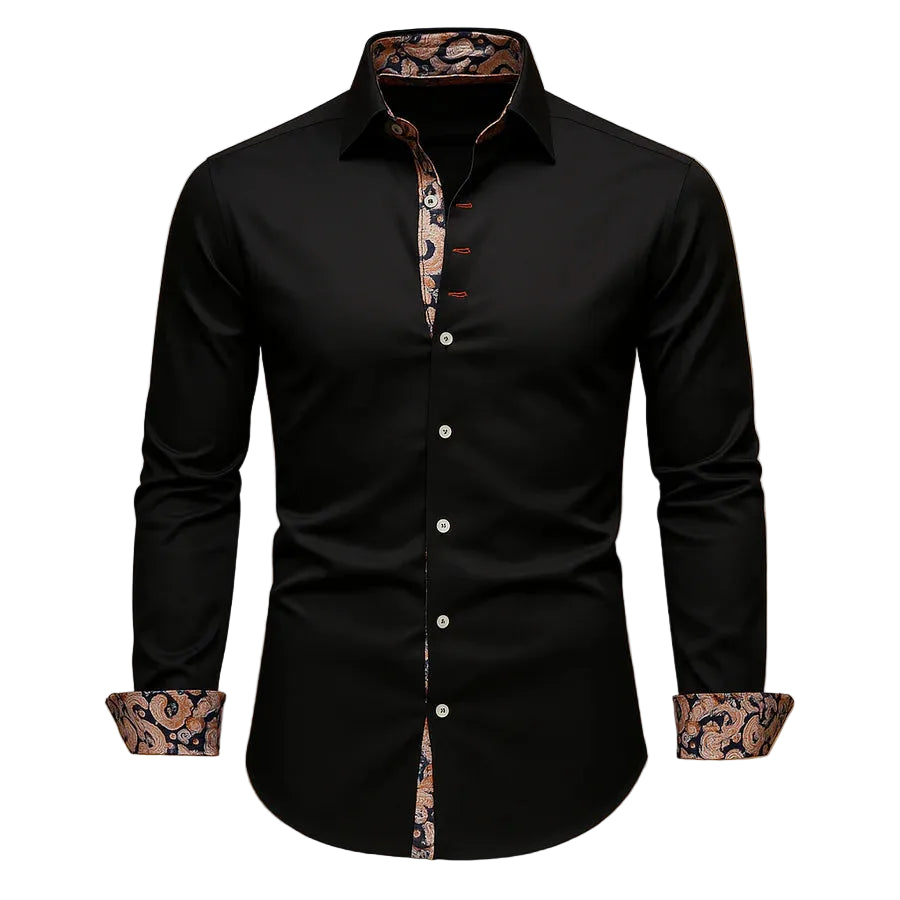 Isaiah | Men's Classic Contrast Trim Dress Shirt
