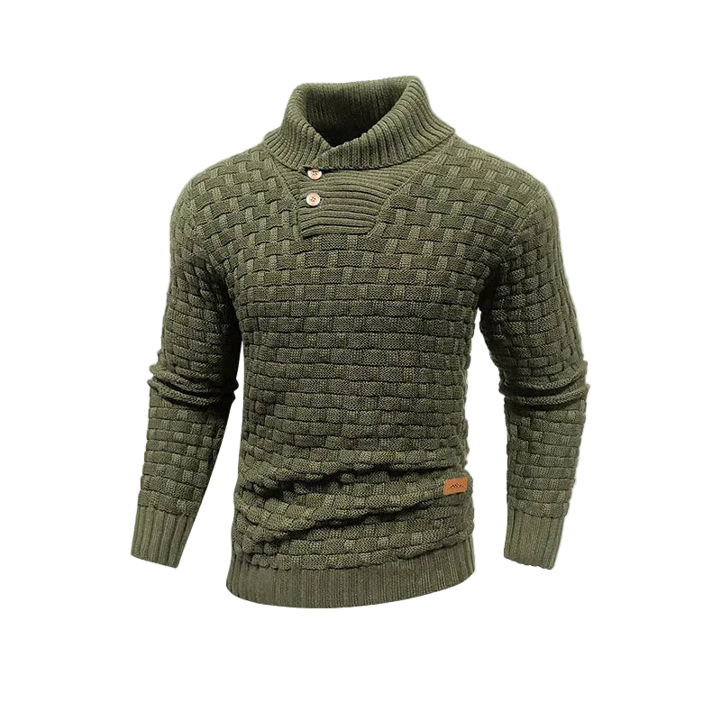 Thomas | Men's Shawl Collar Cable Knit Sweater