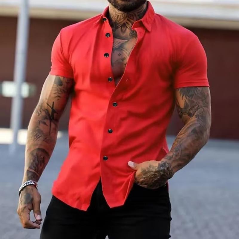 Hunter | Men's Lapel Short Sleeve Casual Shirt