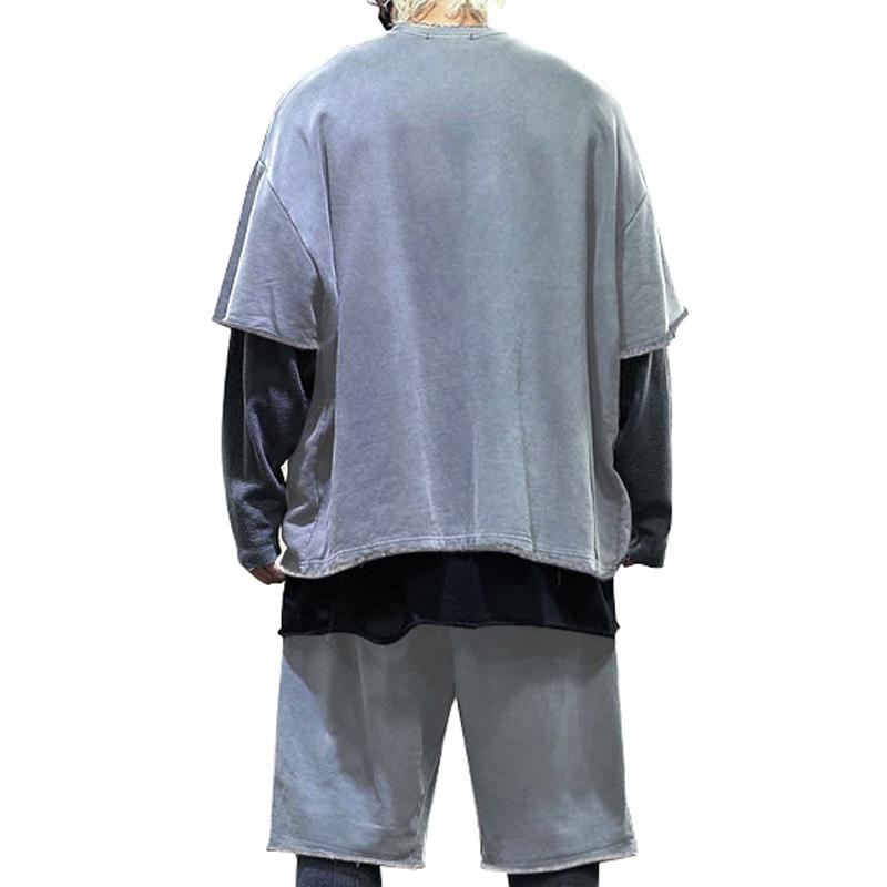 Kenji | Men's Loose Fit Cotton Tee & Shorts Set